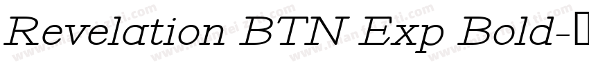 Revelation BTN Exp Bold字体转换